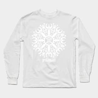 Helmet of awe - Aegishjalmur No.1 (white) Long Sleeve T-Shirt